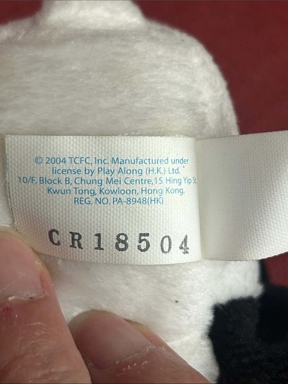 RARE Care Bears Cousin Polite Panda beanie White Black with Pink Rose Accent 8” - Picture 6 of 11